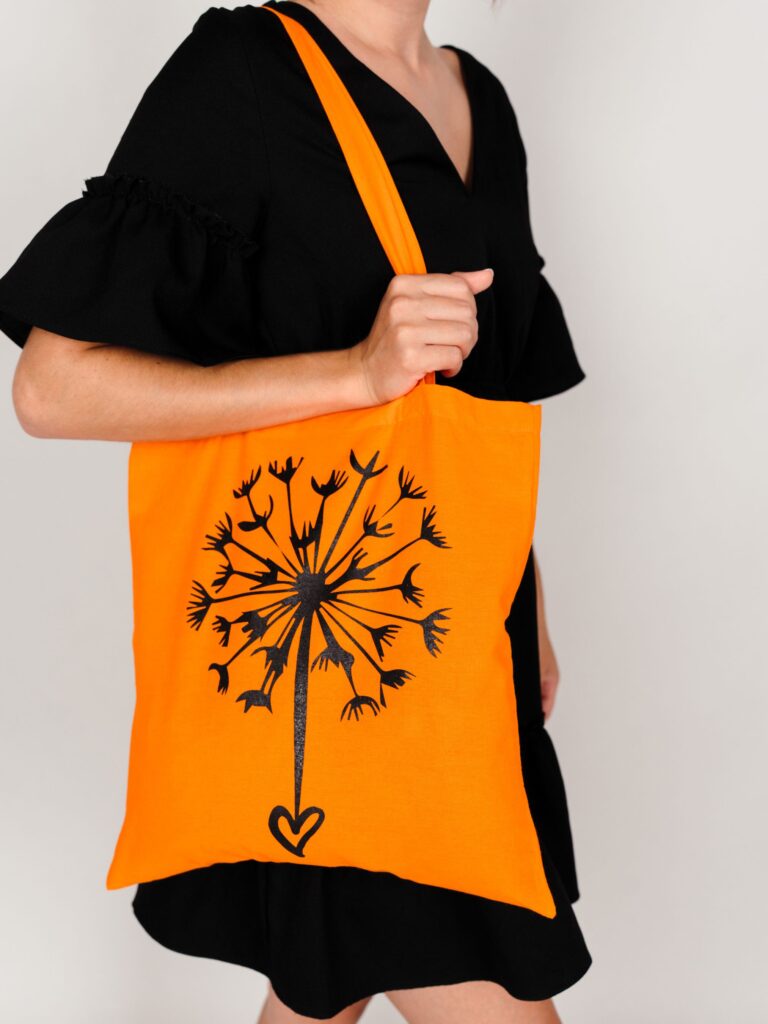 Oranžová taška - 100% bavlna